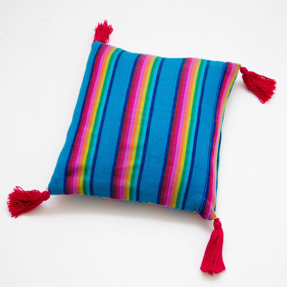 renta mexican blue cushion para decoracion en boda o evento wedding rentals