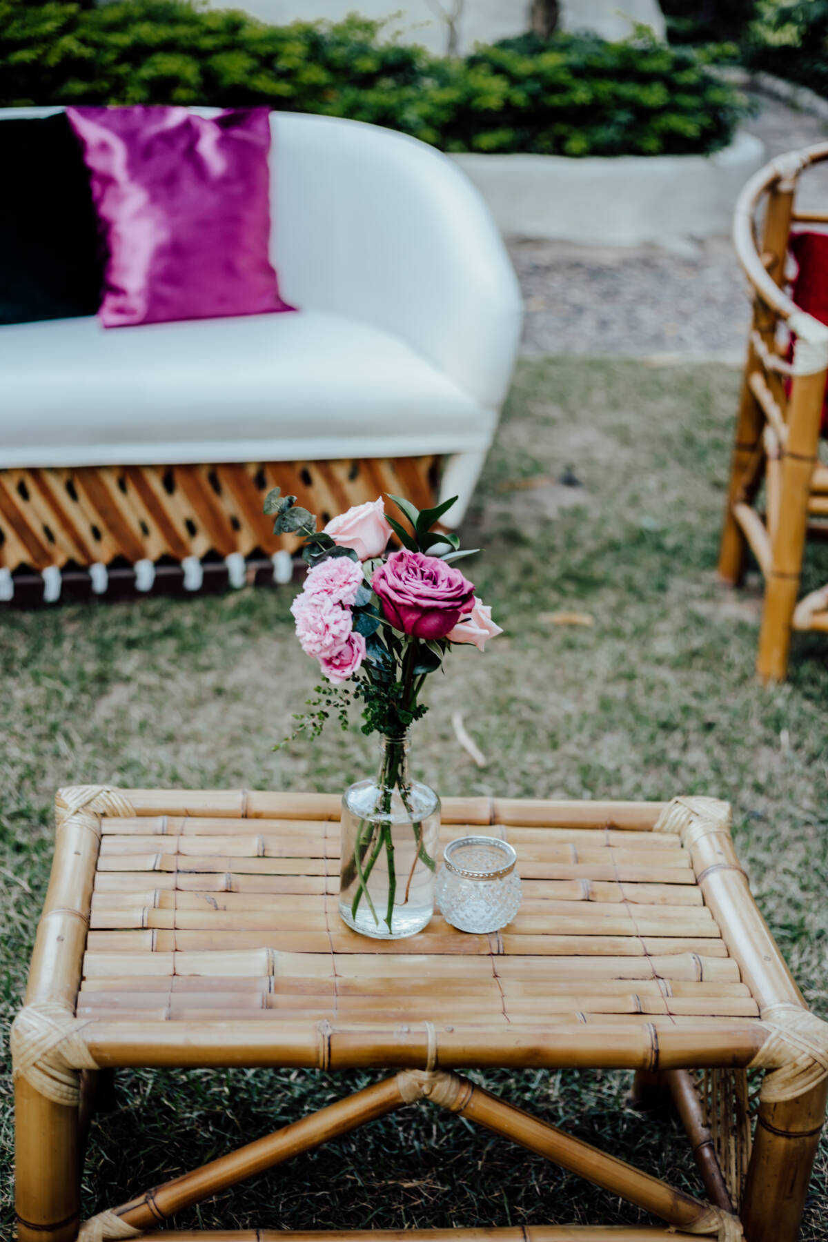 renta rectangle bambu coffe table para decoracion en boda o evento punta de mita wedding